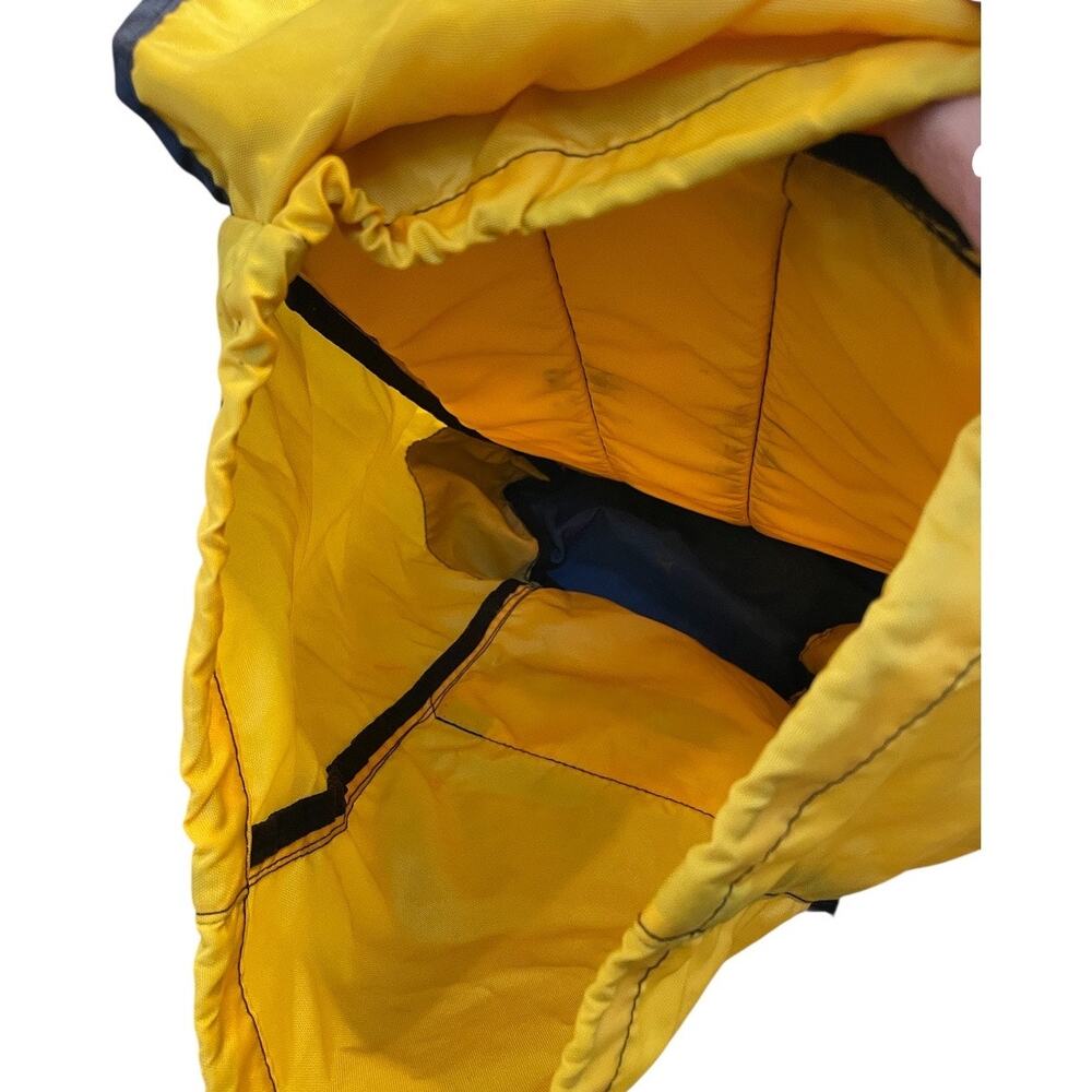 LL Bean 90s Continental Backpack Rucksack Yellow Blue Hiking Technical Vintage - Picture 6 of 14